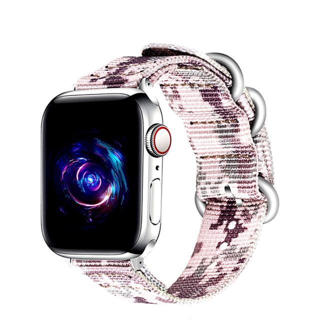 Watchbands pink / 38 or 40 mm Nylon Watchband for Apple Watch Band Series 5 4 3 2 1 Sport Bracelet 42mm 44mm 38mm 40mm Strap For iwatch Band Accessories|Watchbands