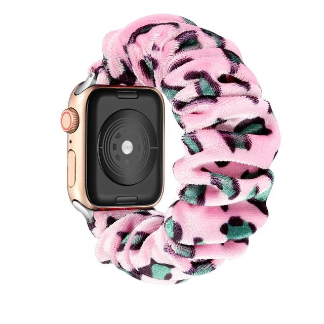 Watchbands pink / 38mm or 40mm Scrunchie Elastic Watch Straps for iwatch Bracelet 6 5 4 3 40 44mm Watchband for Apple Watch 6 5 4 3 2 38mm 42mm Band Christmas|Watchbands