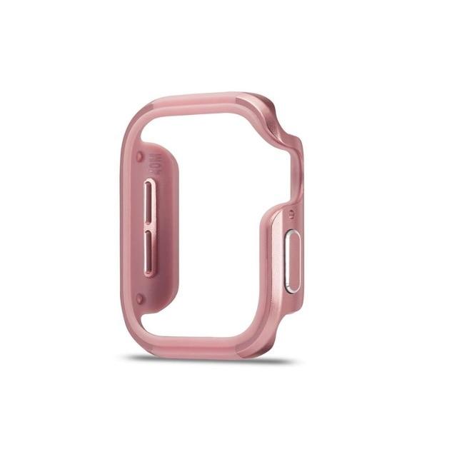 Watch Cases pink / 40mm for series 5 4 Slim Watch Cover for Apple Watch 5 4 Case series 5 4 40mm 44mm Soft Clear TPU+alloy Protector for iWatch 5 4 band 44MM 40MM|Watch Cases|