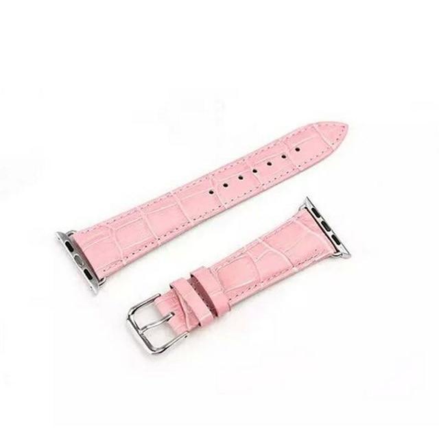 Watchbands pink / 38mm 40mm Leather strap For Apple Watch band apple watch 5 4 3 band 44mm/40mm correa iwatch 5 4 3 42mm/38mm Bamboo Bracelet watchband belt|Watchbands|