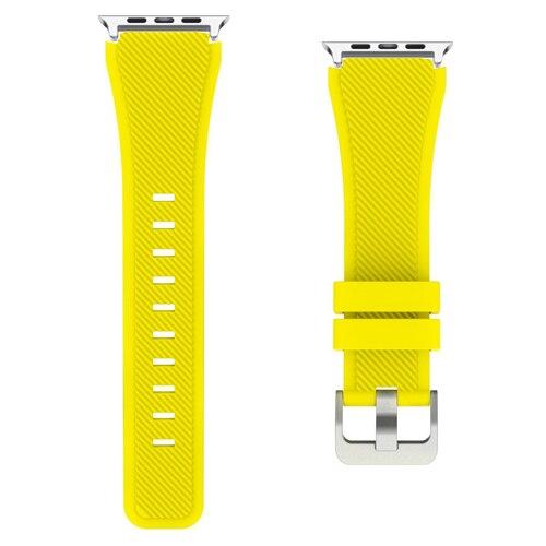 Watchbands 1-yellow / 38mm-40mm sport silicone strap for apple watch band 4 5 44mm 40mm pulseira rubber bracelet watchband for iwatch correa 42mm 38mm 5/4/3/2/1|Watchbands|