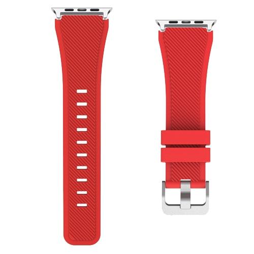Watchbands 3-red / 38mm-40mm sport silicone strap for apple watch band 4 5 44mm 40mm pulseira rubber bracelet watchband for iwatch correa 42mm 38mm 5/4/3/2/1|Watchbands|