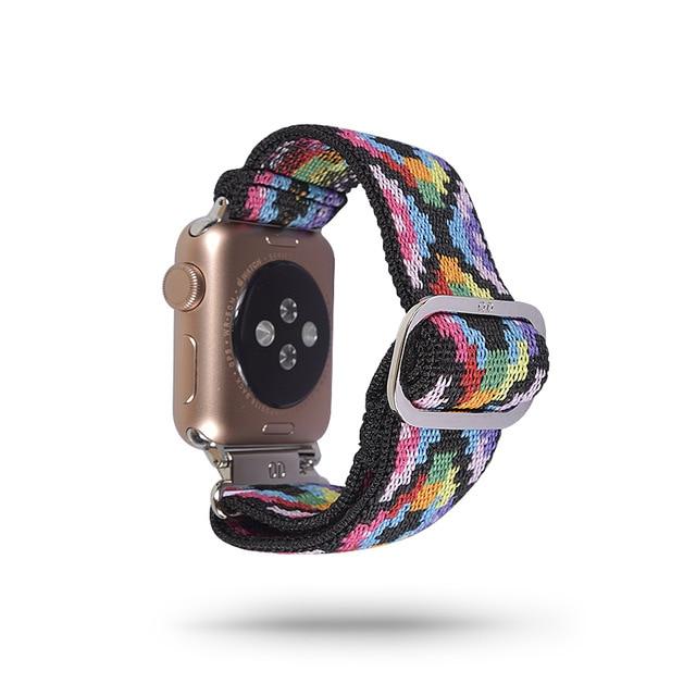 Watchbands 138 / 38mm 40mm Scrunchie Elastic Band Adjustment Strap for Apple Watch Strap 38 40 42 mm 44mm Nylon Loop For iwatch 5/4/3 2 Women Watch Band|Watchbands|