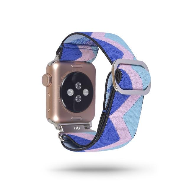 Watchbands 141 / 38mm 40mm Scrunchie Elastic Band Adjustment Strap for Apple Watch Strap 38 40 42 mm 44mm Nylon Loop For iwatch 5/4/3 2 Women Watch Band|Watchbands|