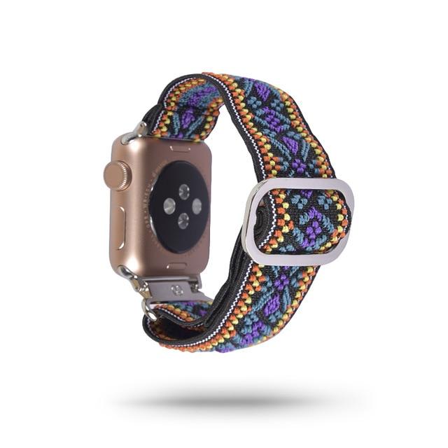 Watchbands 142 / 38mm 40mm Scrunchie Elastic Band Adjustment Strap for Apple Watch Strap 38 40 42 mm 44mm Nylon Loop For iwatch 5/4/3 2 Women Watch Band|Watchbands|
