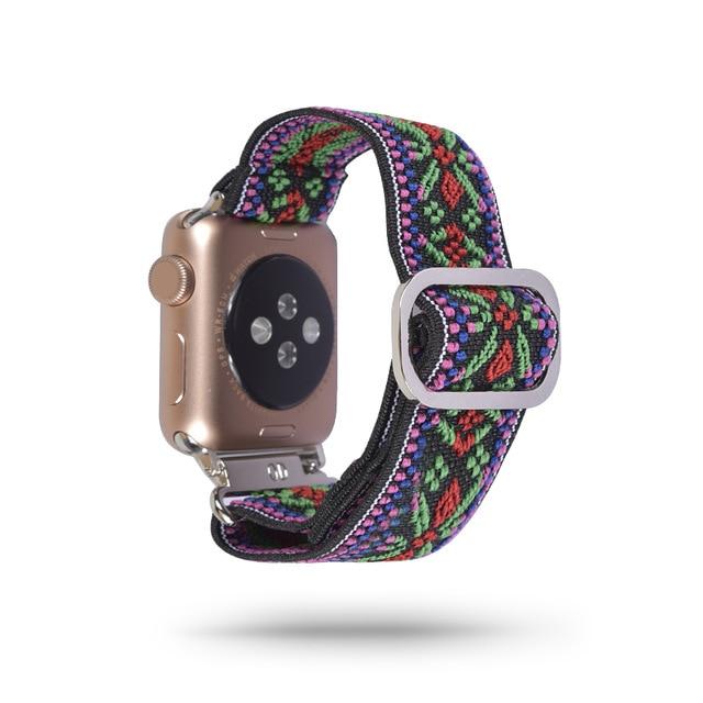 Watchbands 146 / 38mm 40mm Scrunchie Elastic Band Adjustment Strap for Apple Watch Strap 38 40 42 mm 44mm Nylon Loop For iwatch 5/4/3 2 Women Watch Band|Watchbands|