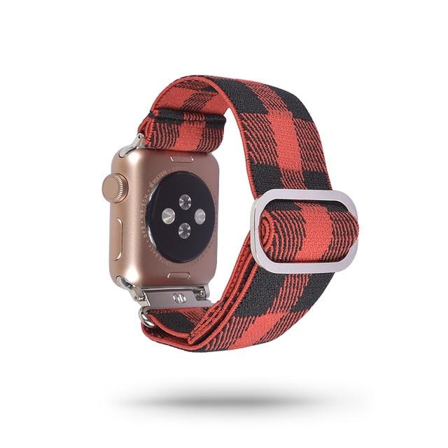 Watchbands 147 / 38mm 40mm Scrunchie Elastic Band Adjustment Strap for Apple Watch Strap 38 40 42 mm 44mm Nylon Loop For iwatch 5/4/3 2 Women Watch Band|Watchbands|