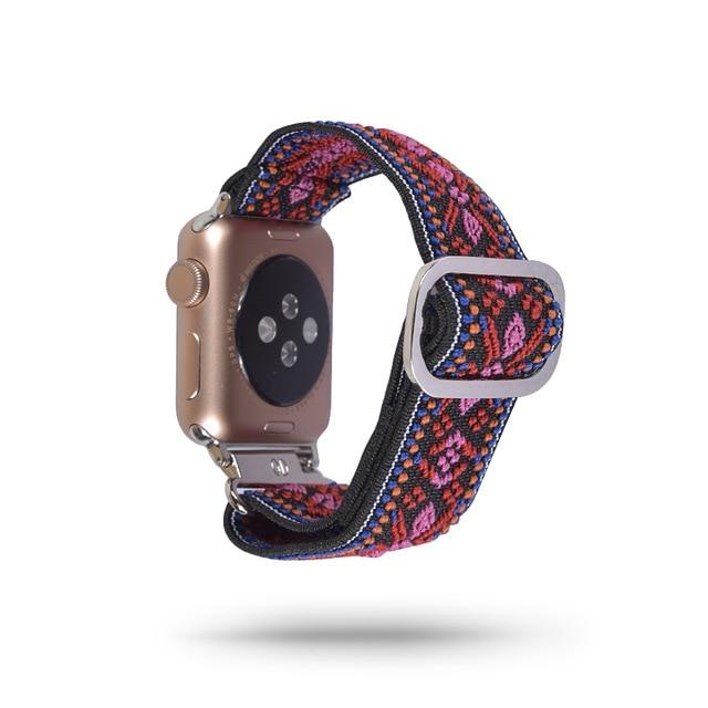 Watchbands 151 / 38mm 40mm Scrunchie Elastic Band Adjustment Strap for Apple Watch Strap 38 40 42 mm 44mm Nylon Loop For iwatch 5/4/3 2 Women Watch Band|Watchbands|