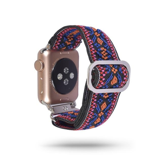 Watchbands 153 / 38mm 40mm Scrunchie Elastic Band Adjustment Strap for Apple Watch Strap 38 40 42 mm 44mm Nylon Loop For iwatch 5/4/3 2 Women Watch Band|Watchbands|