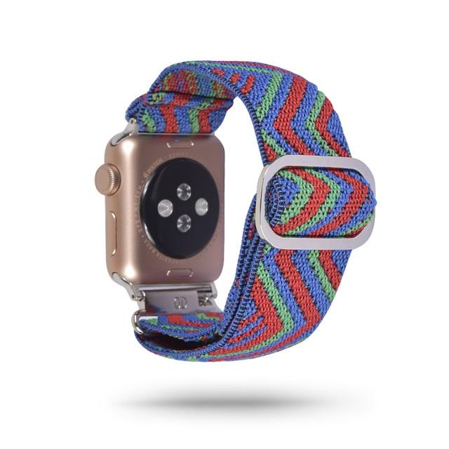 Watchbands 155 / 38mm 40mm Scrunchie Elastic Band Adjustment Strap for Apple Watch Strap 38 40 42 mm 44mm Nylon Loop For iwatch 5/4/3 2 Women Watch Band|Watchbands|