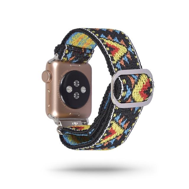 Watchbands 156 / 38mm 40mm Scrunchie Elastic Band Adjustment Strap for Apple Watch Strap 38 40 42 mm 44mm Nylon Loop For iwatch 5/4/3 2 Women Watch Band|Watchbands|