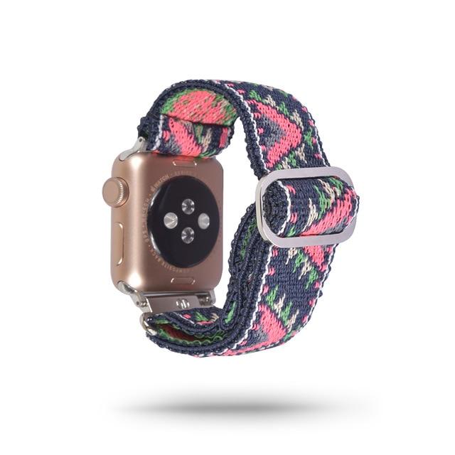 Watchbands 157 / 38mm 40mm Scrunchie Elastic Band Adjustment Strap for Apple Watch Strap 38 40 42 mm 44mm Nylon Loop For iwatch 5/4/3 2 Women Watch Band|Watchbands|
