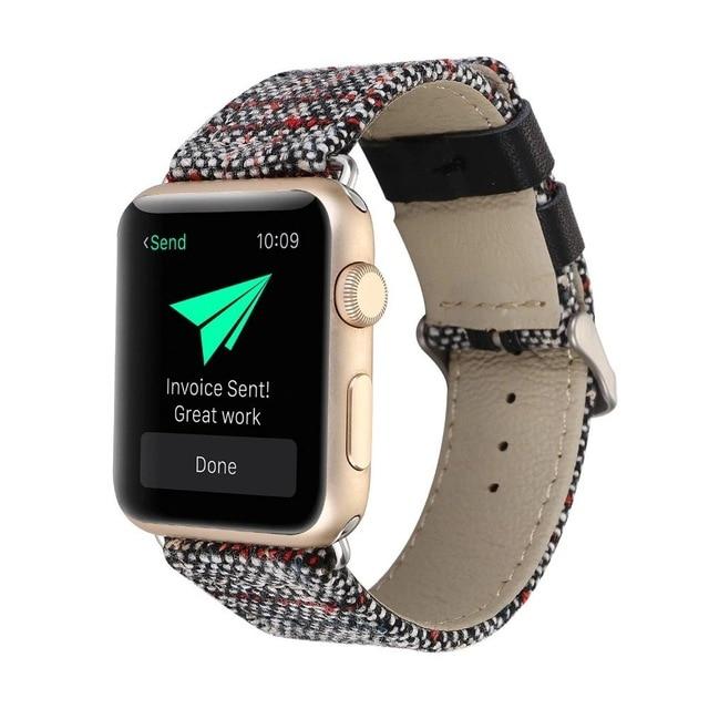 Watchbands 1 / 38mm canvas nylon strap For apple watch band 44mm 40mm for iwatch band 42mm 38mm bracelet for apple watch series 5 4 3 2 1 44 mm|Watchbands|