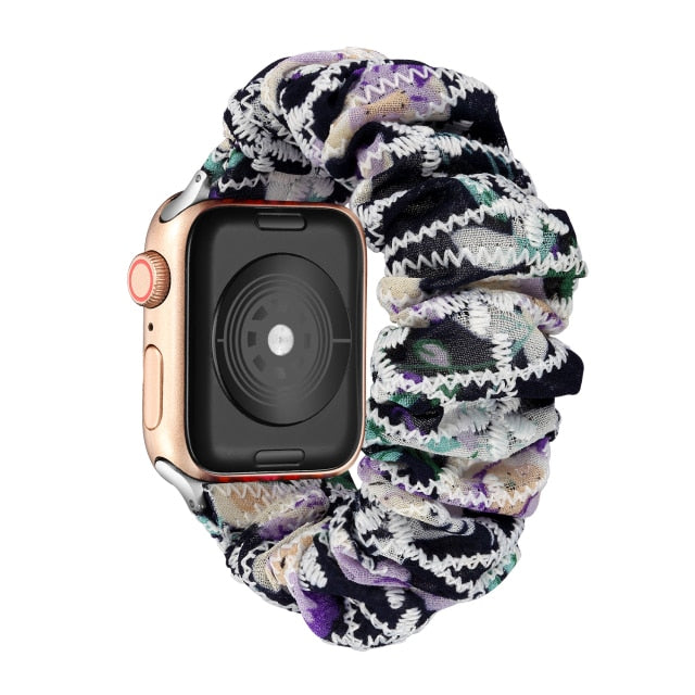 Scrunchie Elastic Band Strap for Apple Watch Series 7 6 5 4 Wristband