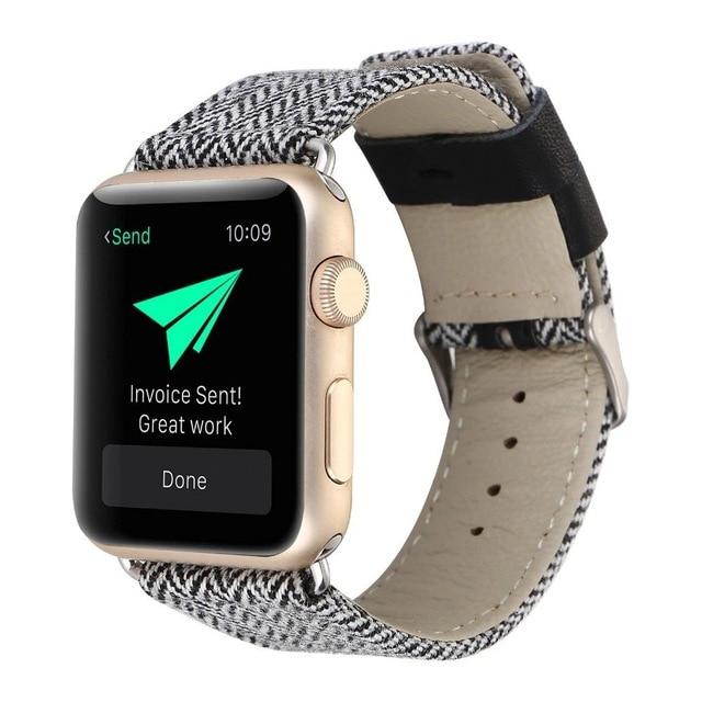 Watchbands 2 / 38mm canvas nylon strap For apple watch band 44mm 40mm for iwatch band 42mm 38mm bracelet for apple watch series 5 4 3 2 1 44 mm|Watchbands|