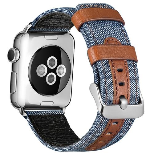 Watchbands 2 / 38mm watch accessories for apple watch 3 2 band 42mm 38mm apple watch 4 5 band 44mm 40mm iwatch Fabric & Genuine Leather bracelet|Watchbands|