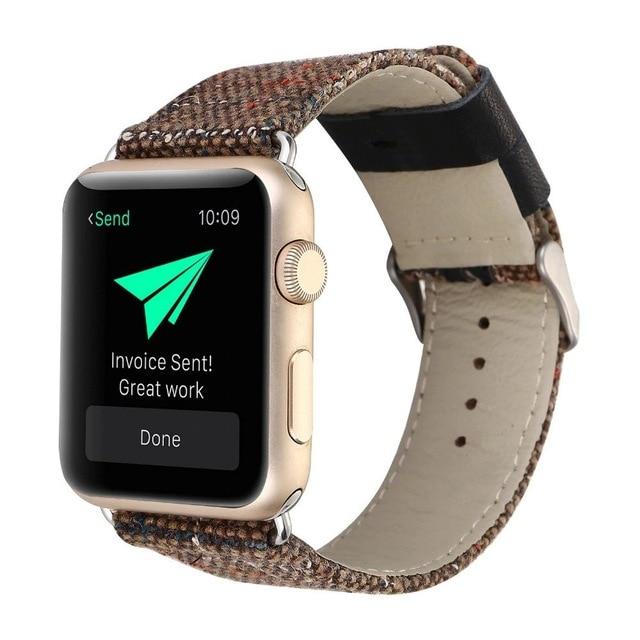 Watchbands 3 / 38mm canvas nylon strap For apple watch band 44mm 40mm for iwatch band 42mm 38mm bracelet for apple watch series 5 4 3 2 1 44 mm|Watchbands|