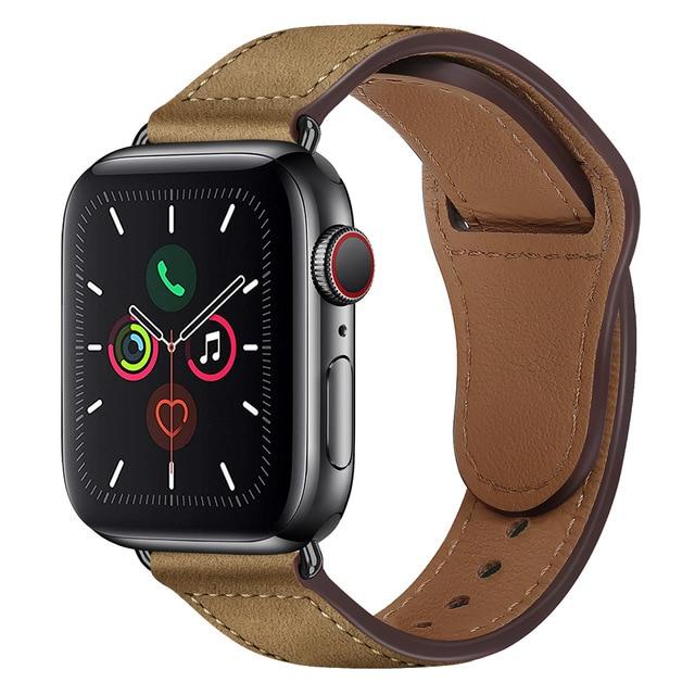 Watchbands B Crazy Brown / 38mm or 40mm Genuine Leather strap For Apple watch band 44 mm 40mm for iWatch 42mm 38mm bracelet for Apple watch series 5 4 3 2 38 40 42 44mm|Watchbands|