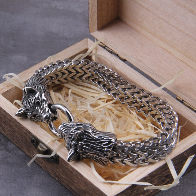 Fashion Wolf Charm Bracelet for Men Reiki Chakra Bead Wolf Soul Charms  Bangle