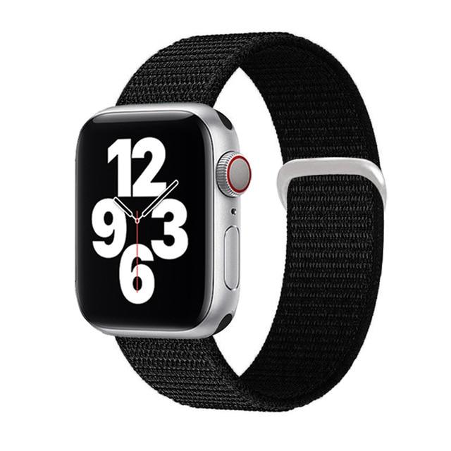 Watchbands 3 whole black / for 38mm 40mm Sport loop strap for Apple Watch band 40mm 44mm iwatch sereis 6 5 nylon smartwatch bracelet iWatch apple watch 3 band 42mm 38mm|Watchbands|