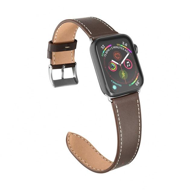 Watchbands Beige / 38mm OR 40mm Genuine Leather strap for Apple Watch band 44 mm/40mm iWatch band 42mm 38mm High quality Textured bracelet Apple watch 5 4 3 2 1|strap band|single tourband for apple watch