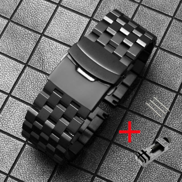 18 20 22 24mm High Quality Steel Luxury Watch Band for Galaxy Watch 4 46mm gear S3 Wristband Loop  Huawei GT2 pro|Watchbands|
