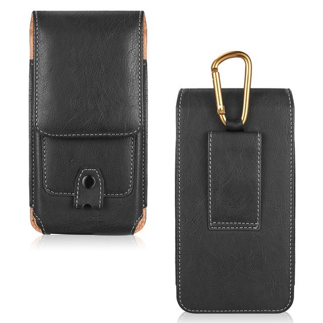 Phone Pouches Black / 4.7 inch Classical Pouch Leather phone Case For iphone 11 XS X 7 Waist Bag Magnetic holster Belt Clip phone cover for redmi 5 plus|Phone Pouches|