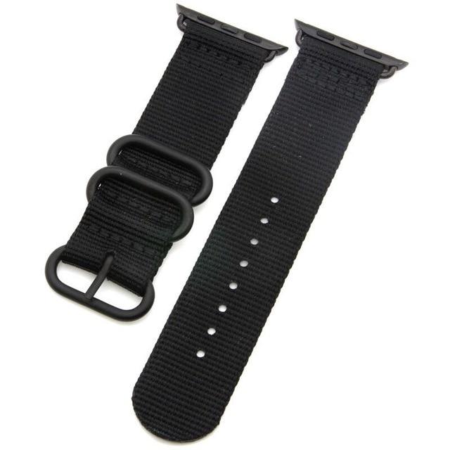 Watchbands Black / 38mm or 40mm NATO strap For Apple watch 5 band 44mm 40mm iWatch band 42mm 38mm Sports Nylon bracelet watch strap Apple watch 4 3 2 1 42/38 mm|Watchbands|