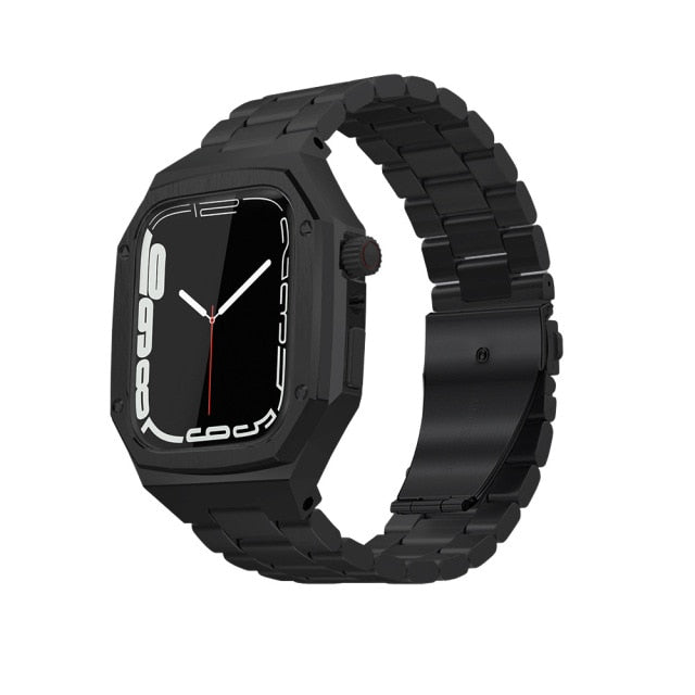 Correa Metal Smart Watchcase For Apple Watch Series 7 6 5 iWatch 45mm 44mm Strap Premium Steel Set Watchband Replacement |Watchbands|