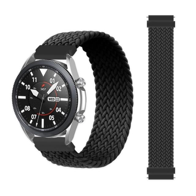 22mm 20mm Solo loop Band For Samsung Galaxy Watch 3 42 46mm gear S3 Active2 nylon braided Strap for Amazfit Bip Huawei watch|Watchbands|