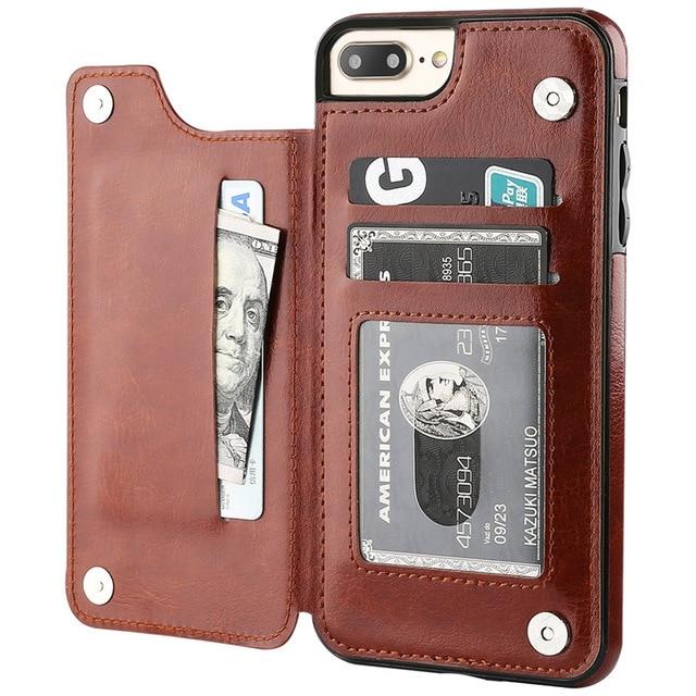 Fitted Cases for iPhone 6 6s / Brown Business Wallet Cases For iPhone 12 Mini 11 Pro XS Max XR X Cover Retro Flip Leather Phone Case For iPhone 6S 6 7 8 Plus SE 2020|Fitted Cases|