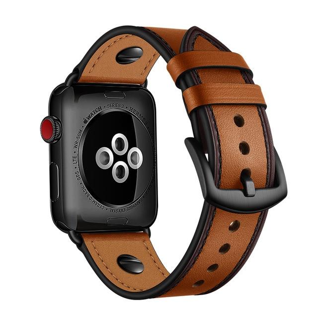 Watchbands Brown / 38mm or 40mm Italy Leather strap for Apple watch band 44mm 40mm 42mm 38mm High Grade watchband belt bracelet iWatch series 3 4 5 se 6 band|Watchbands|