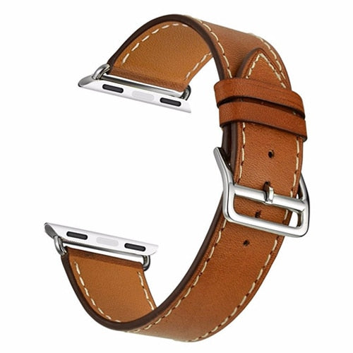 Apple Watch Leather Single / Double  Loop Watch Band iWatch 7 6 5 4