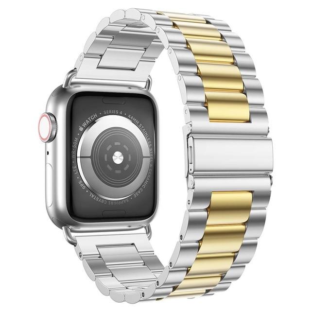 Watchbands silver gold / 38mm series 321 Case+Strap For Apple Watch 5 3 band 44 mm 40mm 42mm/38mm Stainless Steel metal Bracelet belt accessories iWatch Band 5 4 3 2 1|Watchbands|
