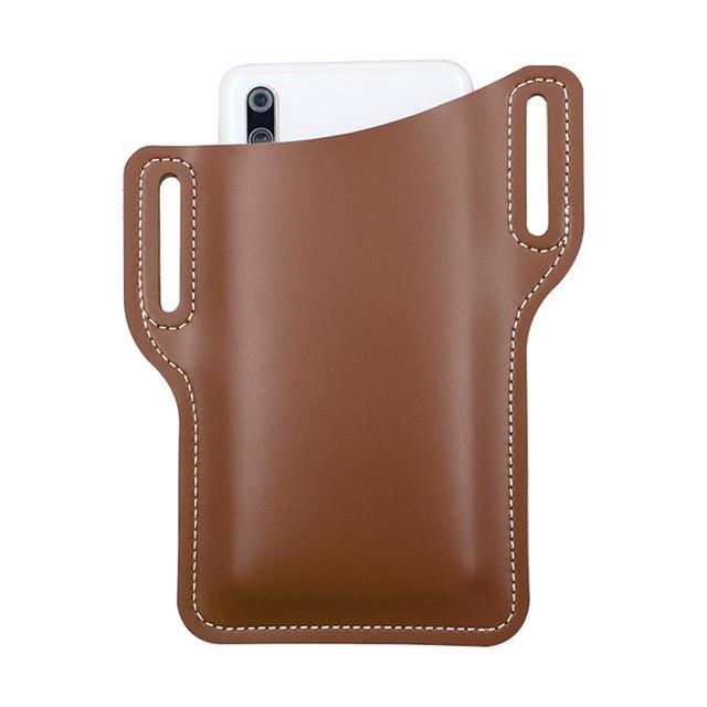 Phone Case & Covers Brown New Hot Sale Men Cellphone Loop Holster Case Belt Waist Bag Props Leather Purse Phone Wallet|Phone Case & Covers