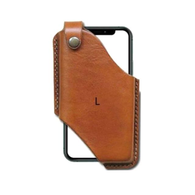 Phone Case & Covers Brown Large New Hot Sale Men Cellphone Loop Holster Case Belt Waist Bag Props Leather Purse Phone Wallet|Phone Case & Covers