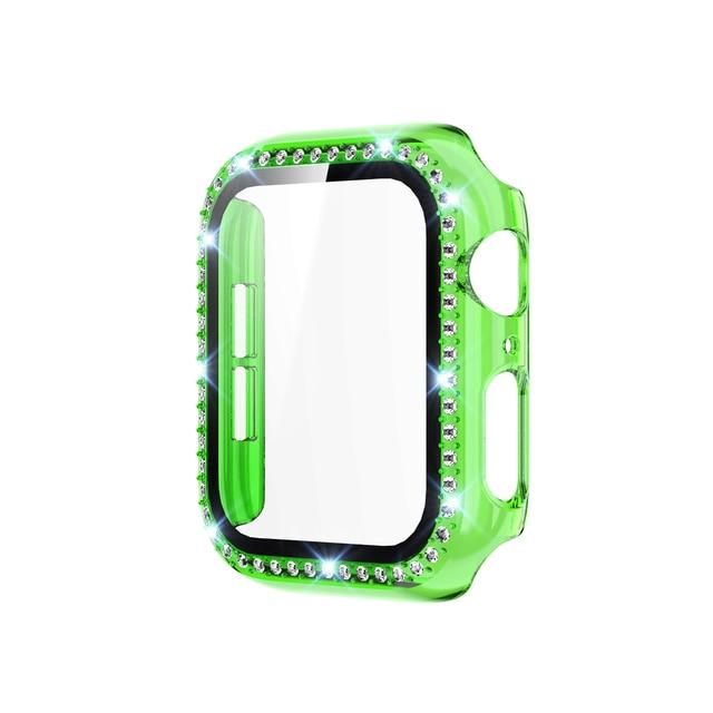 Watch Cases Green / 38mm Screen Protector PC Bumper Case for Apple watch series 6 SE 5 4 3 Cover Transparent Screen Protector for iWatch 4 3 44MM 42mm|Watch Cases|