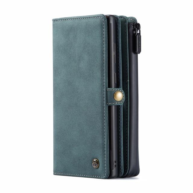 Flip Cases for Note 20 / Green Detachable Wallet Case for Samsung Galaxy Note 20 Leather Case Luxury Magnetic Card Holder Retro Cover for Samsung Note 20 Ultra|Flip Cases|