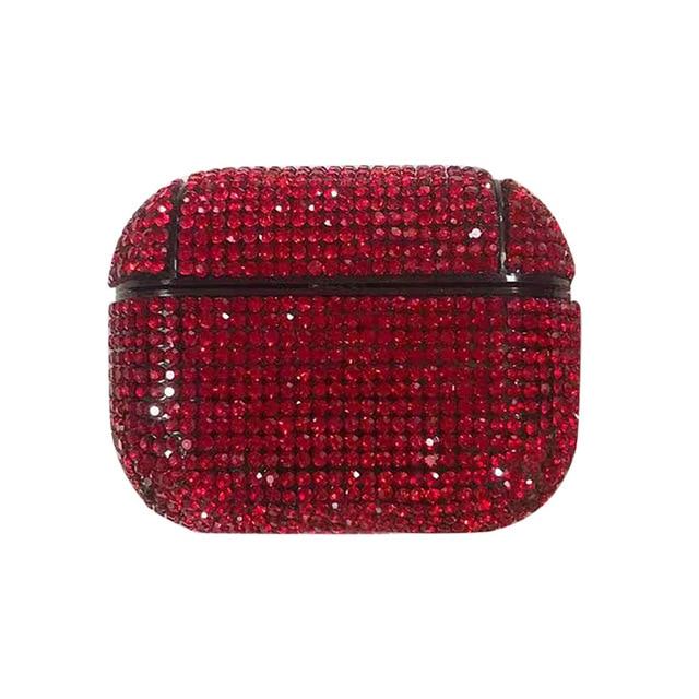 Earphone Accessories Red HIPERDEAL Earphone Case Cover For AirPods Pro Bluetooth Headset Crystal Glitter All inclusive Drop proof Cover Case Luxury