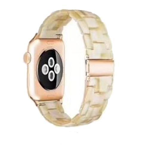 Watchbands Ivory / 38mm / 40mm Copy of Quality Resin Strap Imitation Ceramic Accessories watchband bracelet for apple watch series 6 5 4 Men Women Unisex iWatch 38mm/40mm 42mm/44mm