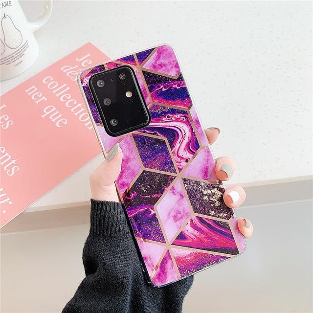 Phone Case & Covers for Samsung S7 / PJ5 Plating Marble Design Case for Samsung Galaxy 20 Ultra S10e S9 S8 S7 edge note 8 9 10 20 plus Phone Cases Soft Silicone Cover|Phone Case & Covers|