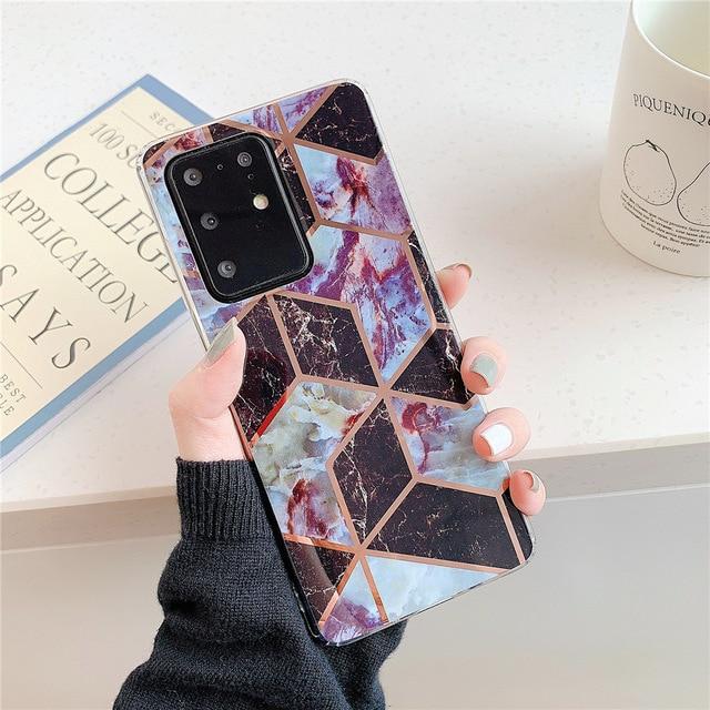 Phone Case & Covers for Samsung S7 / PJ6 Plating Marble Design Case for Samsung Galaxy 20 Ultra S10e S9 S8 S7 edge note 8 9 10 20 plus Phone Cases Soft Silicone Cover|Phone Case & Covers|