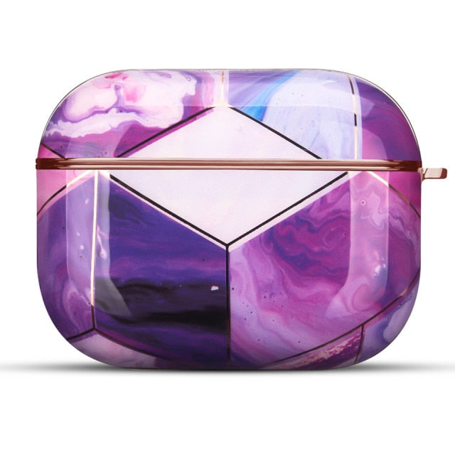 Case for AirPods Pro case rigid Earphone diamond marble luxury airpods Protector Cover plating Accessories for AirPods Pro Cases|Earphone Accessories|
