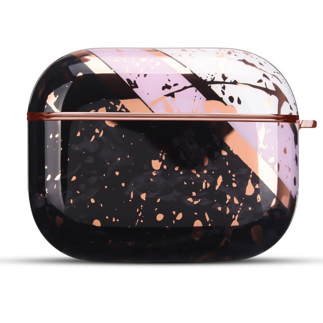 Case for AirPods Pro case rigid Earphone diamond marble luxury airpods Protector Cover plating Accessories for AirPods Pro Cases|Earphone Accessories|