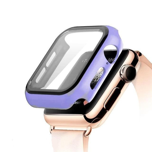 Watchbands sea blue / 38mm serise 1 2 3 Tempered Glass+case For Apple Watch 5 band 44mm 40mm Screen Protector case+cover bumper applewatch 5 4 3 2 iWatch band 42mm 38mm|Watchbands|