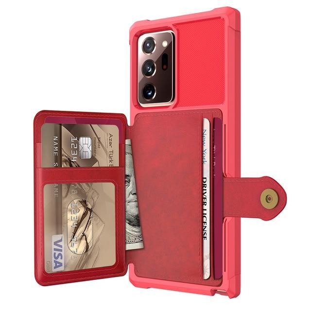 Phone Case & Covers Red / for Note 20 for Samsung Galaxy Note 20 Ultra/Note 20 5G Credit Card Case PU Leather Flip Wallet Cover with Photo Holder Hard Back Cover|Phone Case & Covers|