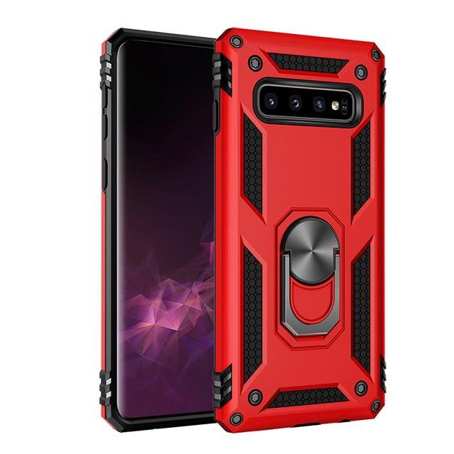 Phone Case & Covers for Galaxy S10 / Red for Samsung Galaxy S20 S10 S9 S8 Note 10 Plus Case,Military Grade 15ft. Drop Tested Protective Kickstand Magnetic Car Mount Case|Phone Case & Covers|