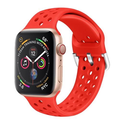 Watchbands Red / For 38mm or 40mm Sport Silicone Band for Apple Watch Strap correa apple watch 42mm 38 mm iwatch band 44mm 40mm fashion bracelet watchband 5 4 3 2|Watchbands|