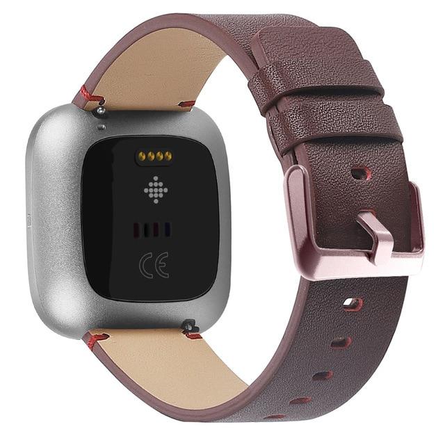 Smart Accessories Red Fitbit Versa/2/lite 23mm Quality Replacement Luxury Leather Watch Strap Classic Wristband For Men Women Smartwatch Bracelet Watchband Unisex