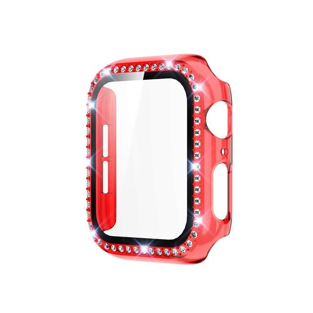 Watch Cases Red / 38mm Screen Protector PC Bumper Case for Apple watch series 6 SE 5 4 3 Cover Transparent Screen Protector for iWatch 4 3 44MM 42mm|Watch Cases|